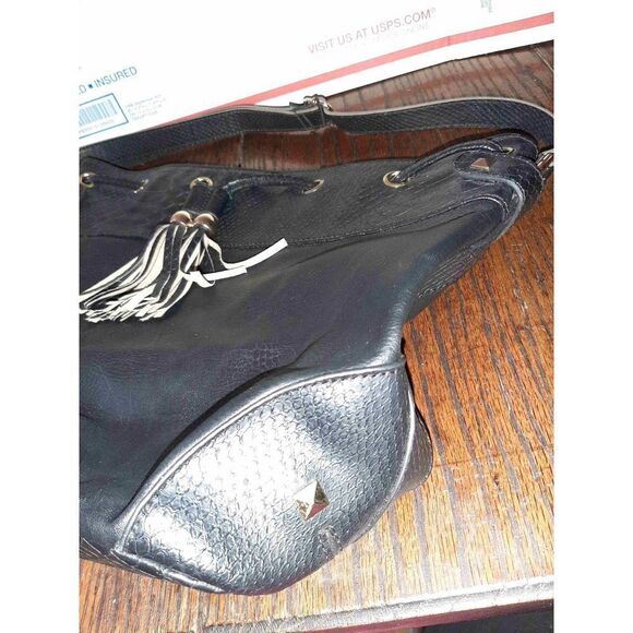 Apt 9 Kohls Black Hobo Purse Handbag Bag Satchel Adjustable Shoulder Strap - Picture 4 of 10